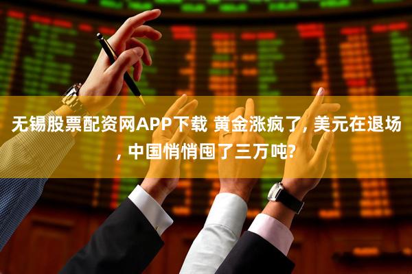 无锡股票配资网APP下载 黄金涨疯了, 美元在退场, 中国悄悄囤了三万吨?