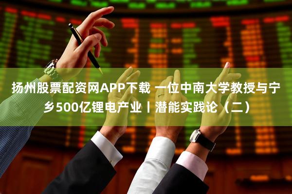 扬州股票配资网APP下载 一位中南大学教授与宁乡500亿锂电产业丨潜能实践论（二）